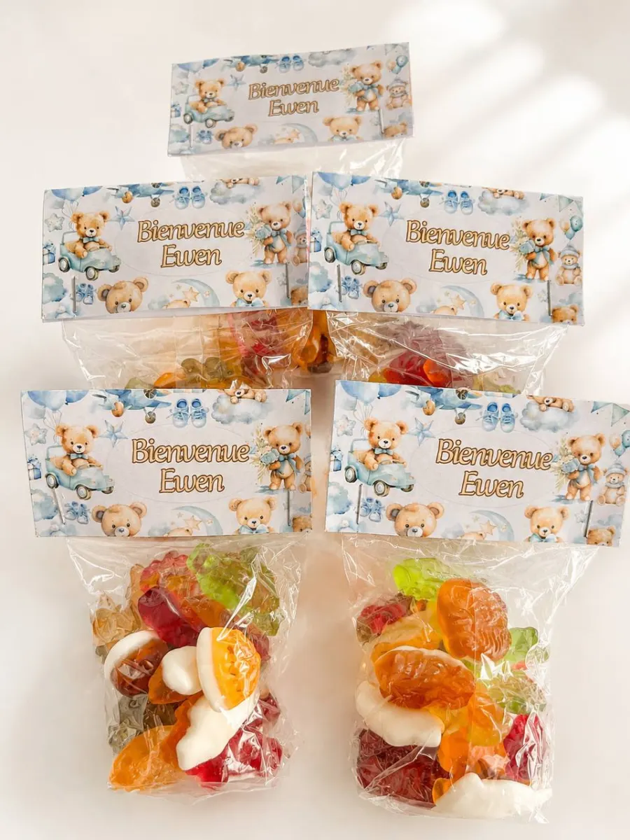 Sachet bonbons « Bienvenue bébé »